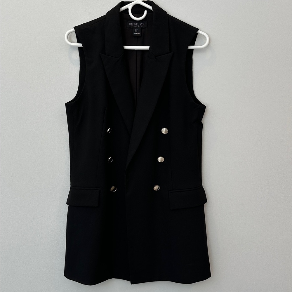 Black Sleeveless Blazer